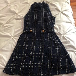 Neiman Marcus gold stitch detail dress